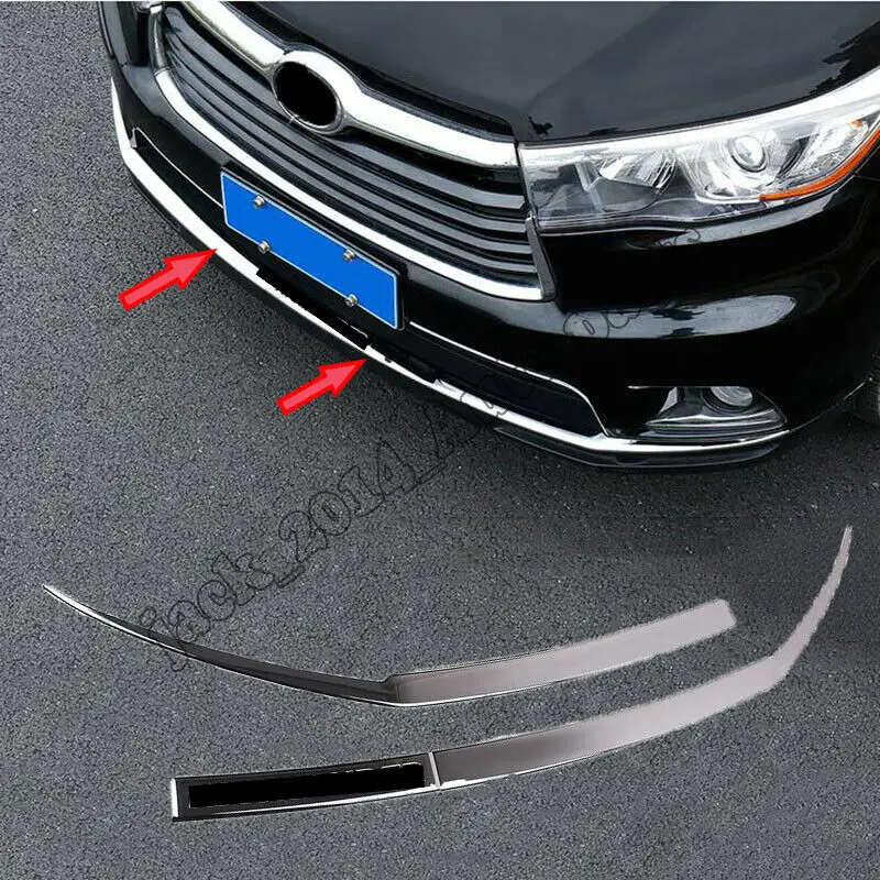For Toyota Highlander 2018 2019 Chrome Front Bumper Lid Grille Bottom