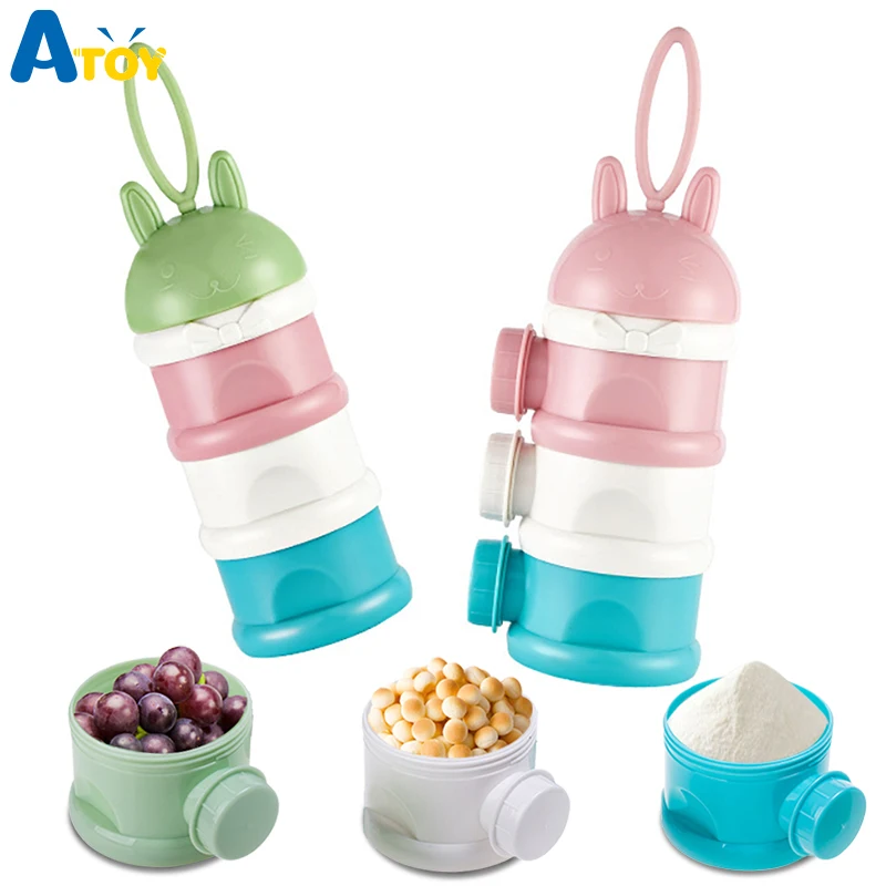 

Portable 3 Layers Formula Milk Powder Storage Box Toddle Kids Baby Foods Container Powder Dispenser Baby Care Travel Bottles