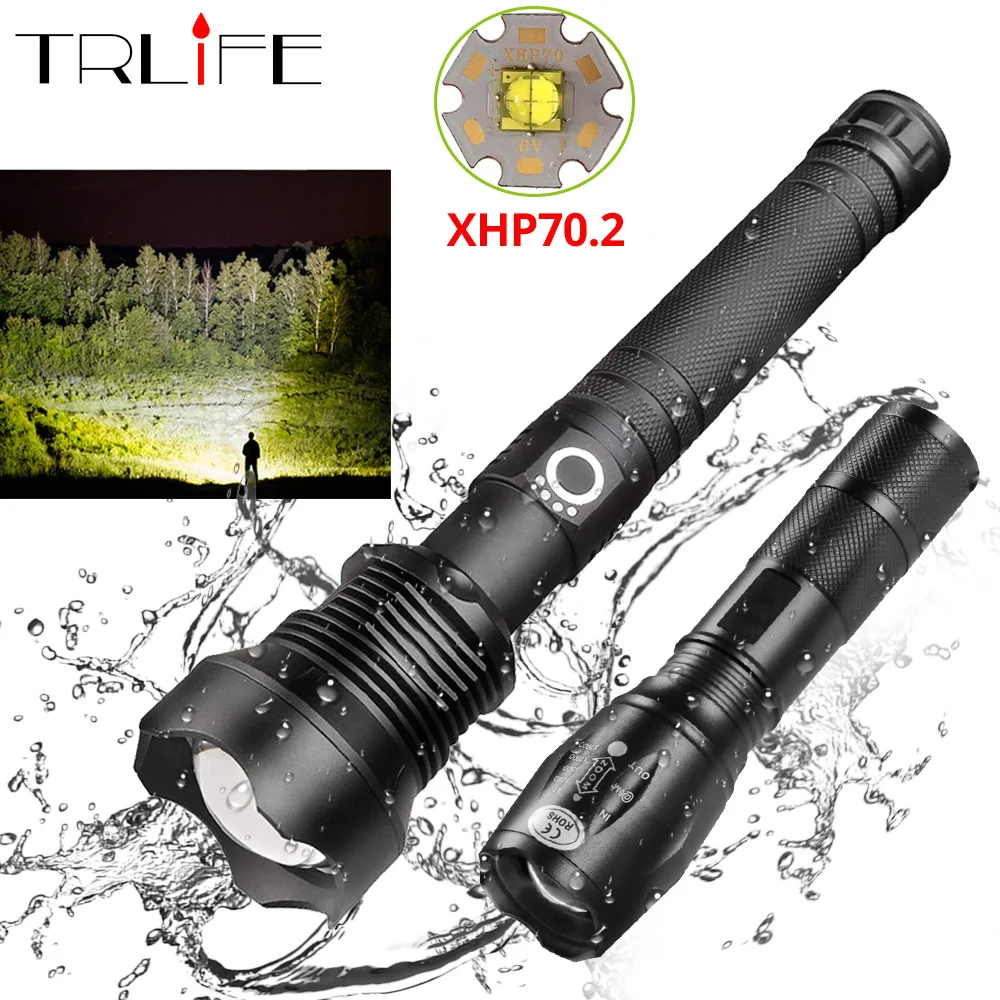 

65000 lumens Lamp xhp70.2 most powerful flashlight usb Zoom led torch xhp70 xhp50 18650 or 26650 battery Best Camping, Cycling