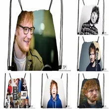 Заказная Ed Sheeran походная сумка на шнурке для мужчин и женщин милый рюкзак для детей(черная спинка) 31x40 см#180531-01-13