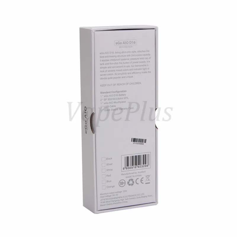 Joyetech eGo AIO D16 All-In-One Starter Kit ego aio d16 1500mah Battery 2ml Atomizer with BFSS316-0.6ohm evaporator vs eGo AIO D22 kit