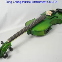 Зеленый цвета Электрический& акустическая скрипка 4/4#7848