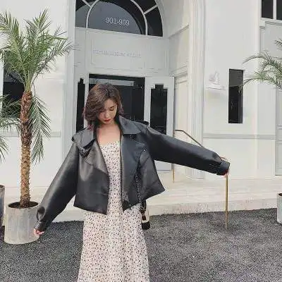 

Tao Ting Li Na New Fashion Genuine Sheep Leather Jacket G25