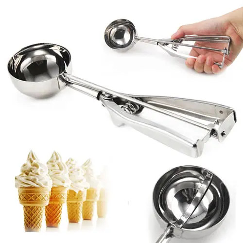GVCD New Kitchen Stainless Steel Ice Cream scoop Spoon for ice cream
