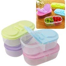 Fresh Fruit Snacks Storage Plastic Kitchen Container Sauce Food Box Crisper H06