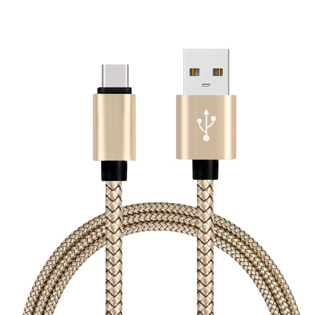 Золотой 20 см 2 м 3 м данных USB C зарядное устройство кабель для HUAWEI P30 pro P20 lite honor 10 вид 20 нейлон Быстрая зарядка происхождения длинный провод шнур - Цвет: Золотой