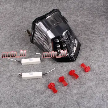 

E-Mark Motorcycle Rear Tail Light Turn Signals Integrated LED Brake Light For Yamaha XJ6 2009 2010 2011 2012 Smoke
