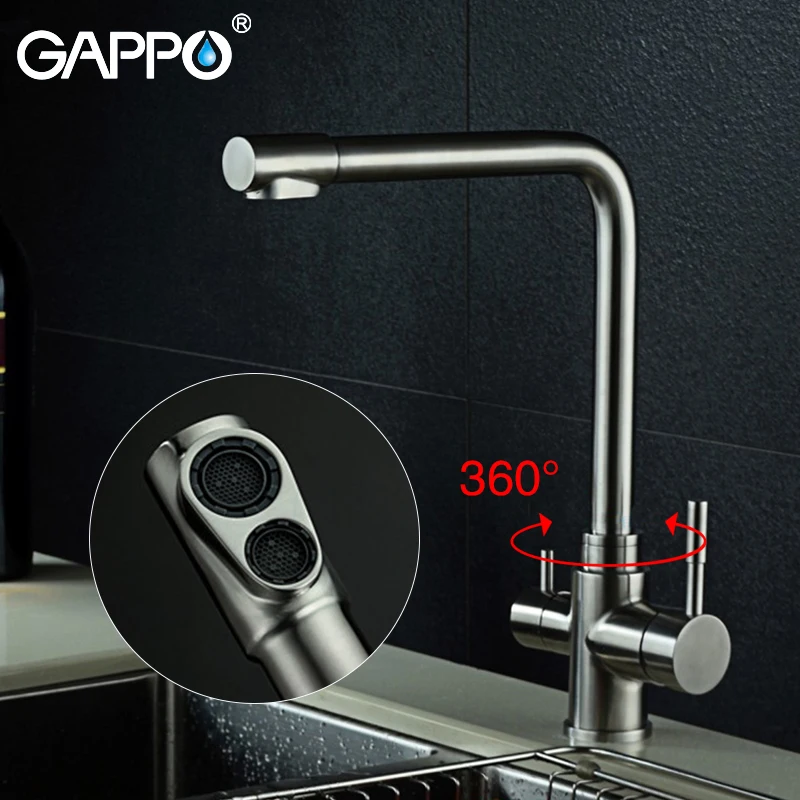 Gappo смесители для кухни, вращающийся кухонный кран для воды, гибкий смеситель для раковины, краны для воды, смеситель на бортике, torneira monocomando