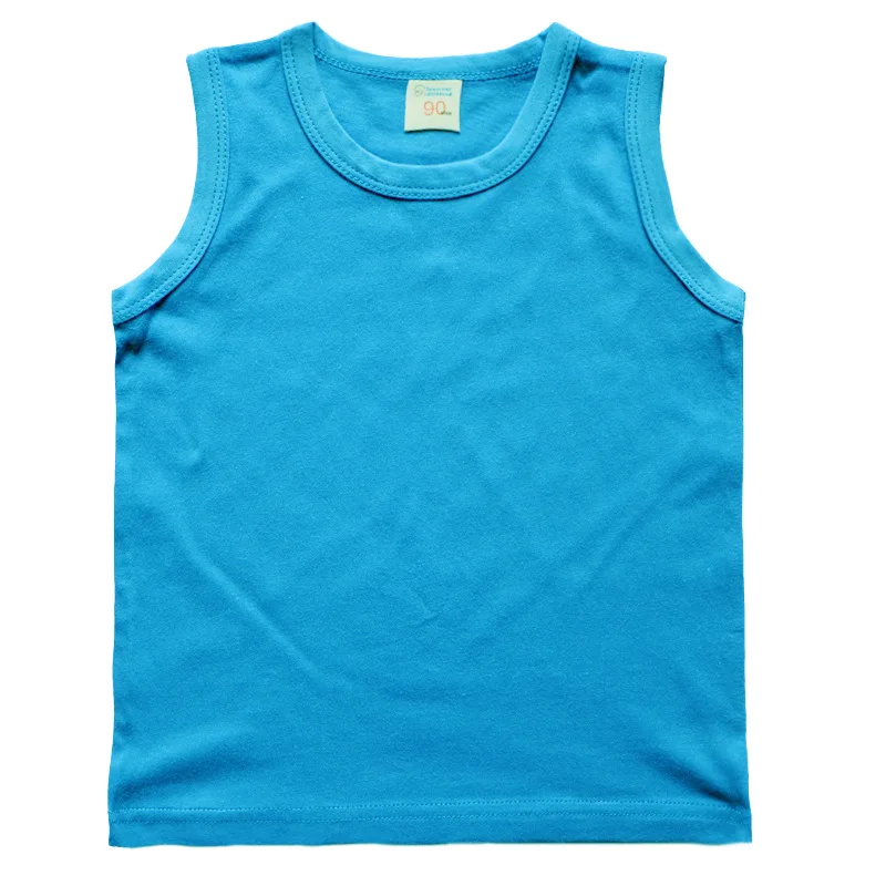 

2018 Teens T-Shirts For Boys Girls 8 10 13 Years Baby Boy Girl Clothes Vest Summer Sleeveless T Shirt Solid Children Tops Tee