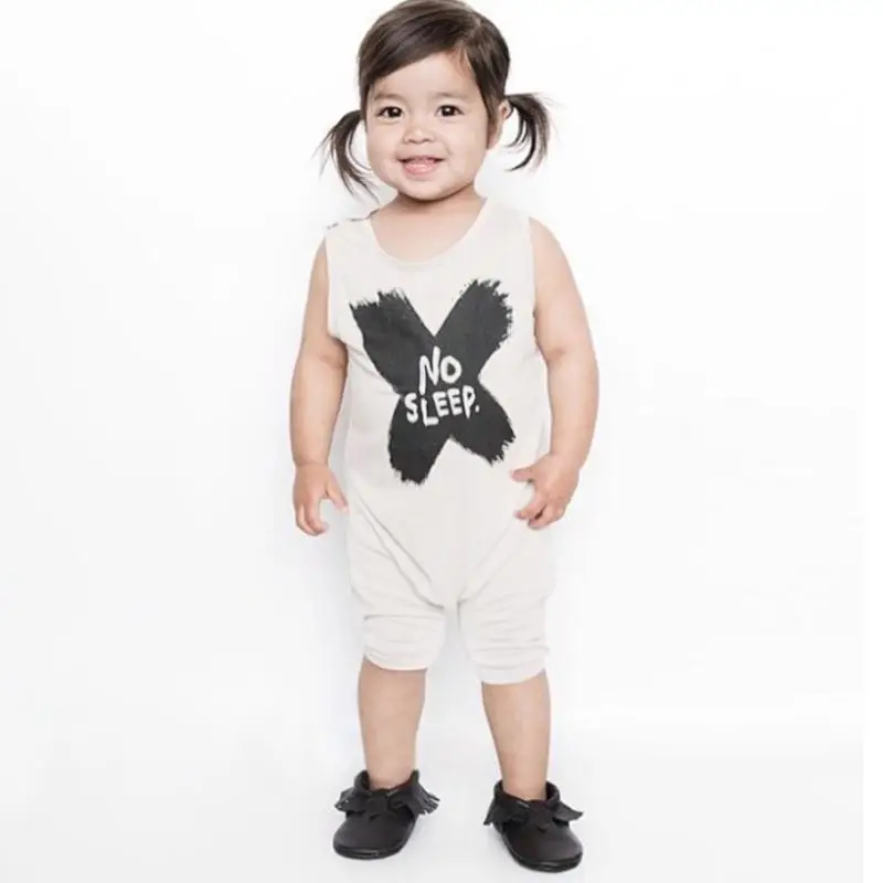 Otoño fresco recién nacido bebé niño Romper Jumpsuit sin mangas carta de impresión traje Bebé ropa traje niño ropa bebe Otoño fresco recién nacido bebé niño Romper Jumpsuit sin mangas carta de impresión traje Bebé ropa traje niño ropa bebe