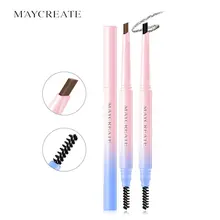 Красивый специальный двойной карандаш для бровей, кисть для бровей, хна для окрашивания бровей, натуральный стойкий водостойкий профессиональный макияж
