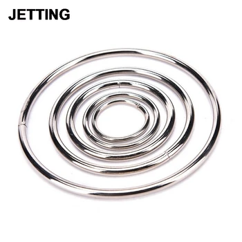 

Multi-size Simple Round Silver Metallic Metal Hoop Ring For DIY Manual Handmade Wicker Crafts Tool Parts Material Accessories