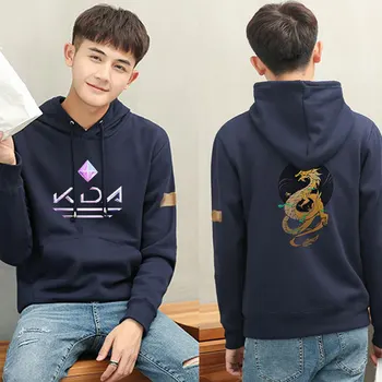 

[STOCK]2019 Game LOL KDA Akali Brushed Hoodies Cosplay Costume High definition printed S-XXL Unisex For Halloween Free Shipping