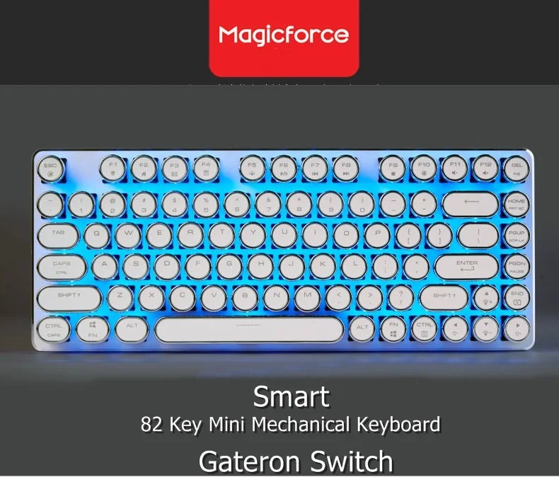 Новая эргономичная Механическая игровая клавиатура Magicforce 82 клавишная USB