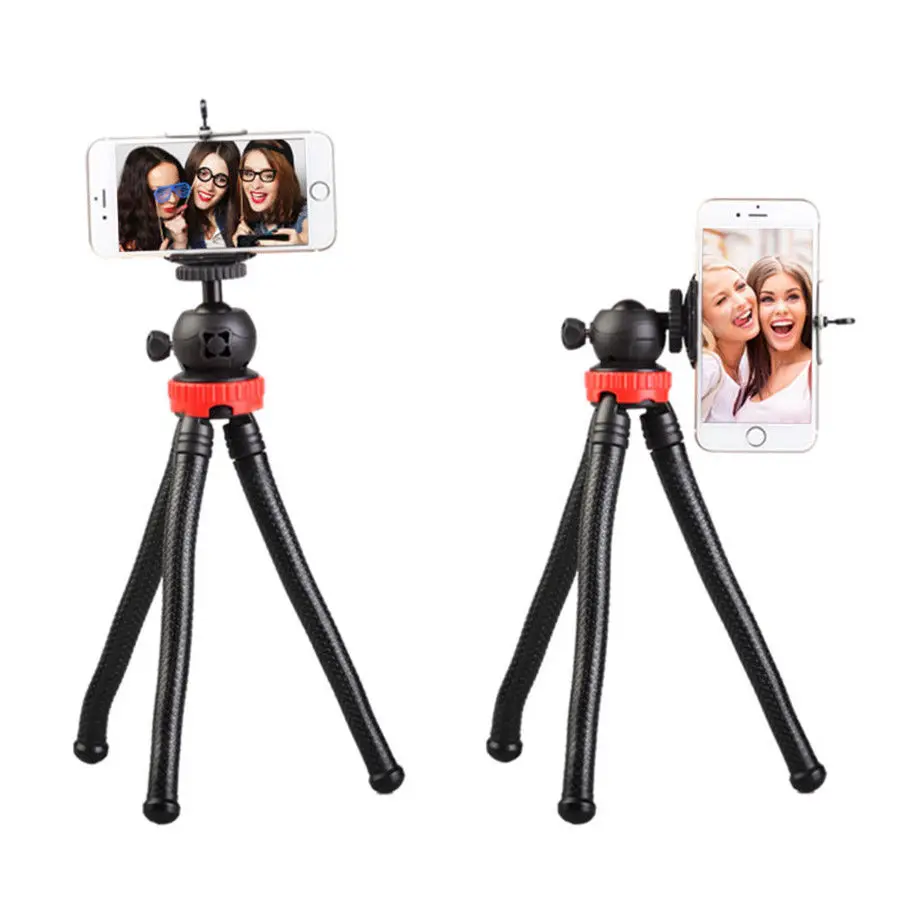 Mini Flexible Octopus MobileTripod With Phone Holder Adapter for iPhone X DSLR Sports Camera Nikon Canon Gopro Xiaoyi | Электроника