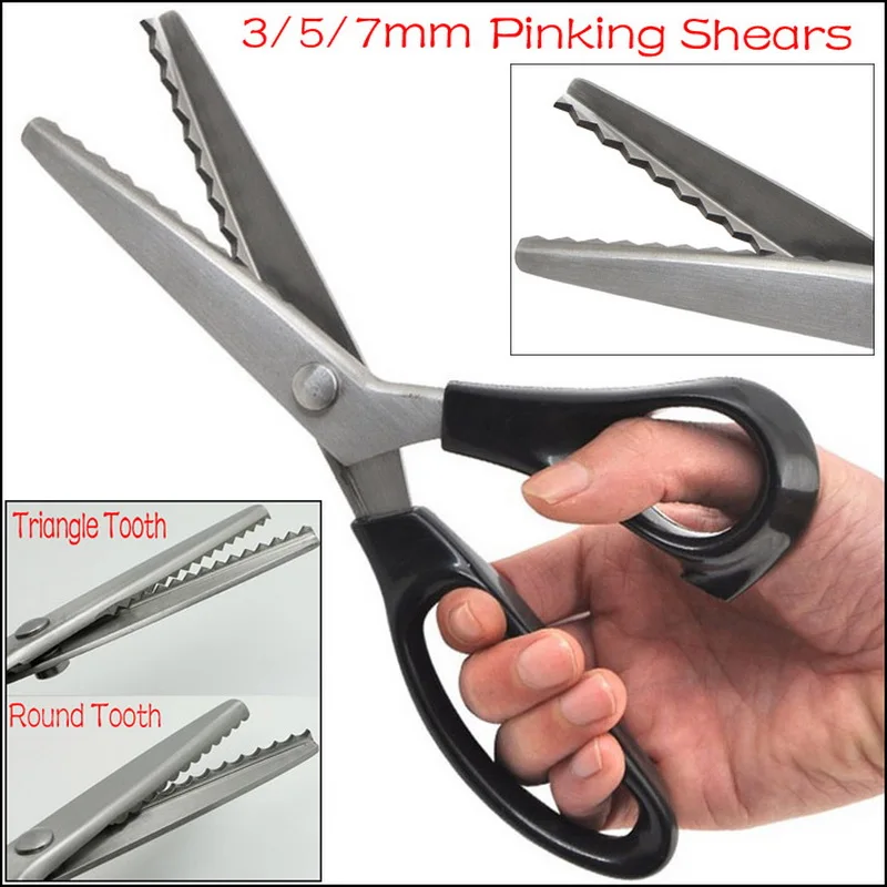 by DHL or EMS 50 pcs Stainless Steel Pinking Shears Scissors Scallop