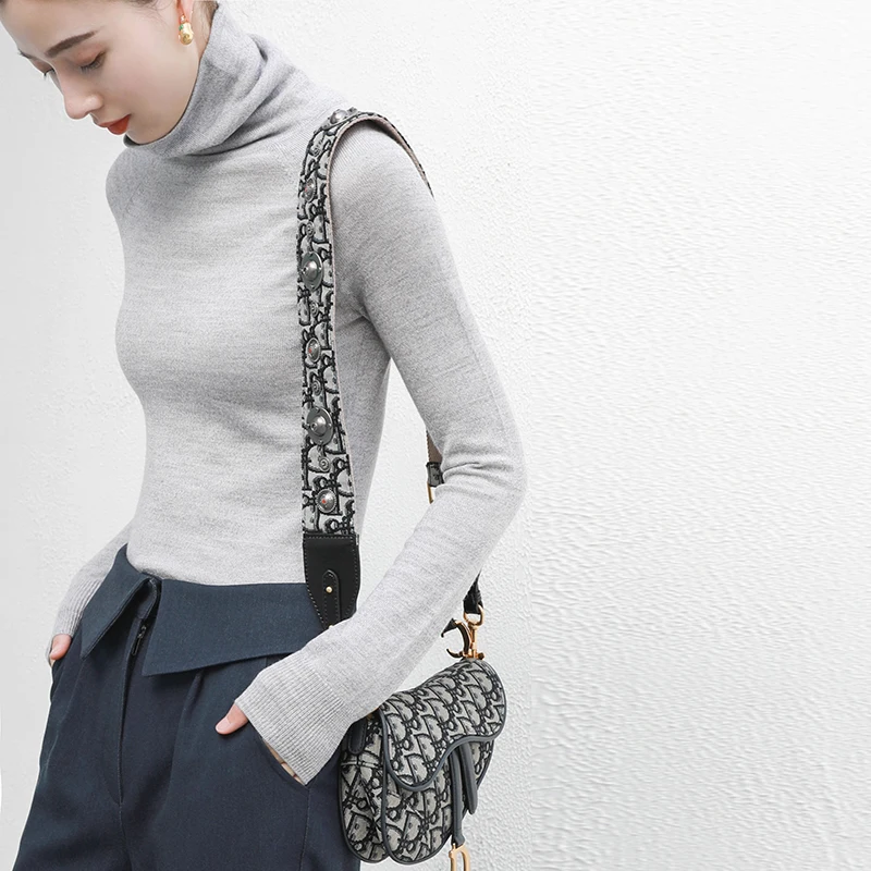 WHITE ISLAND 100% Wool Grey Turtleneck Sweater Women