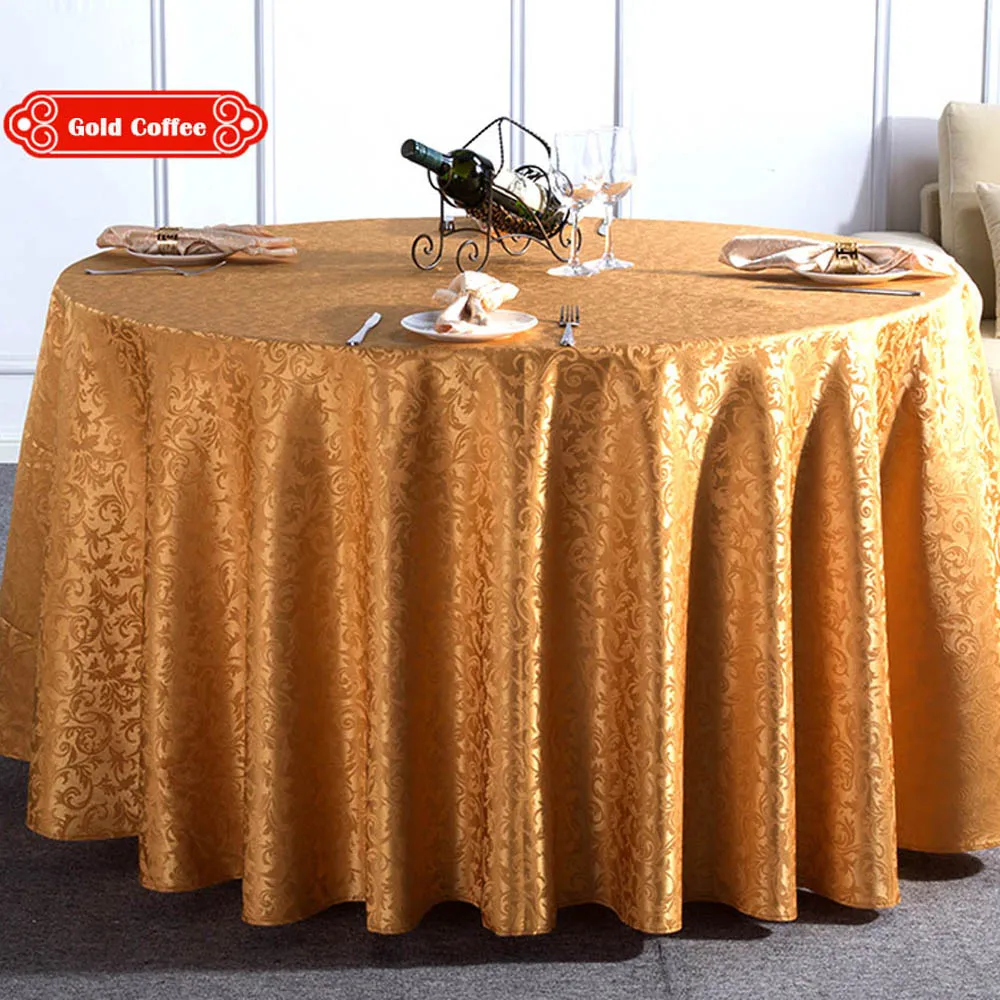 Красный/белый/желтый мульти размер полиэстер моющийся отель круглый обеденный стол ткань для свадебной вечеринки украшения дома Скатерть Обложка