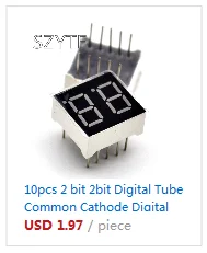 10 шт/1 лот 1 бит 1 бит общий катод цифровая трубка 0,5" 0.56in. Красный светодиодный-значный 7-сегментный