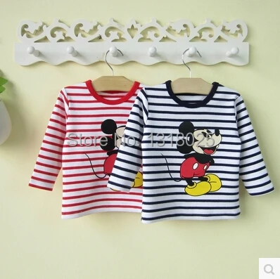 

Spring and autumn cartoon pattern baby long sleeved tops male and female baby wear bottoming shirt infant pure cotton T-shirt