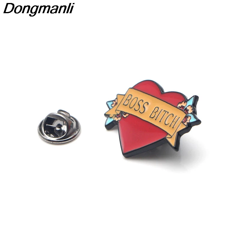 P2993 Dongmanli Boss сука металлические забавные эмалевые булавки и броши для женщин