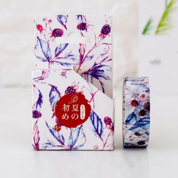 

1Pc Hot sale 1.5CM*8M The Early Summer Day Washi Tape Adhesive Tape DIY Scrapbooking Sticker Label Masking Tape
