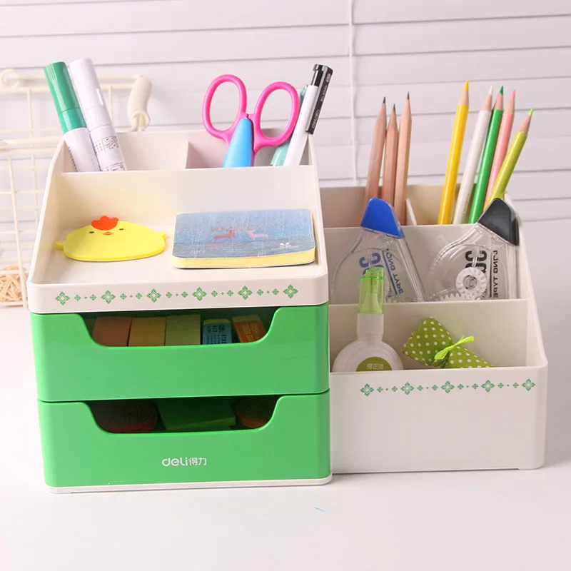 Deli Pen Holders Multi function Stationery Holder Desktop Stationery