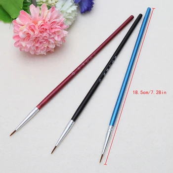 

10Pcs Nylon Hair Brush Hook Line Pen Artist Watercolor Acrylic Painting Drawing