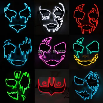 

Hot Sale Hip-hop Street Dance Hand Painted Mask by DC3V Halloween Party Mask Masquerade Glow Party Supplies