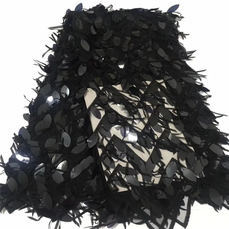 

New Design African Lace Fabric For Wedding Dress High Quality French Lace Fabric With 3D Sequins Fashion Nigerian Lace Fabric