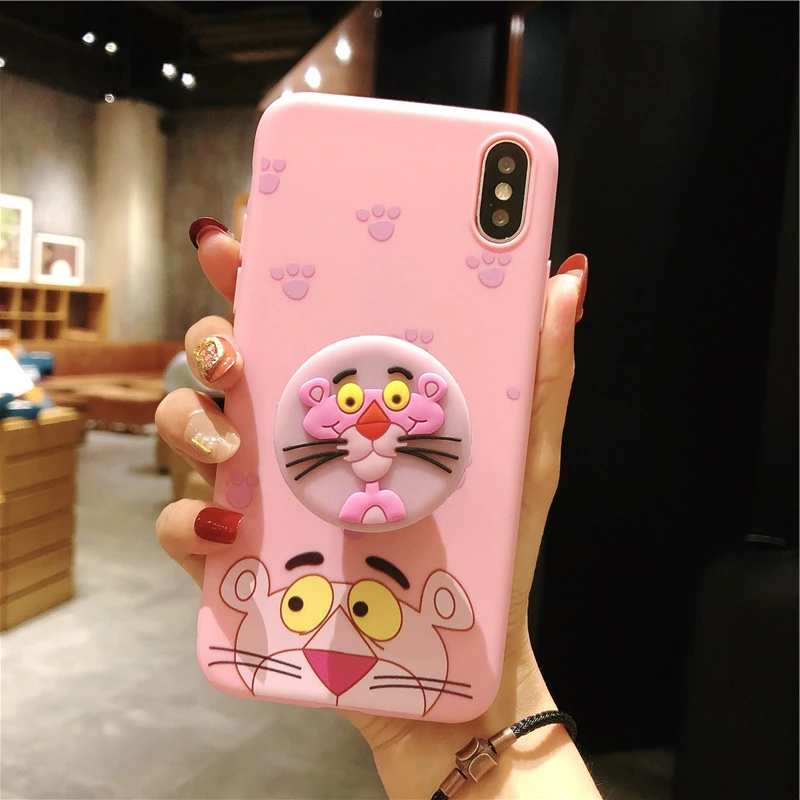 DFQNGL Silicone Case For iPhone 8 7Plus 6 6Plus Case Soft TPU Cover Leaves Bird For iPhone 7 8Plus X soft shell airbag bracket