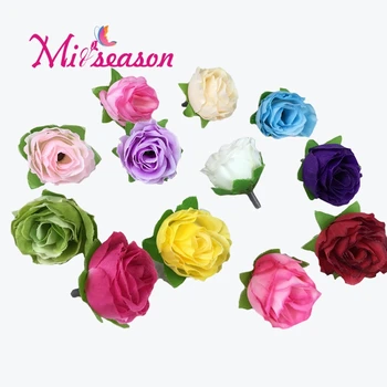 

Small Tea Rose Buds Flower Wedding Fake Silk Flower Arrangement Flowers head Artificial Flower Decoration For Home DIY Materials