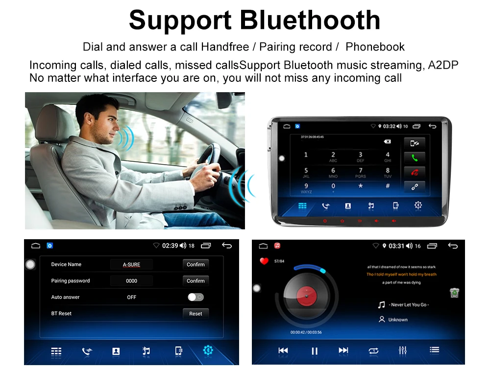 Best A-Sure 9 Inch 8 core Android 8.1 Car Multimedia GPS Radio for Volkswagen VW Tiguan Polo Golf 5 6 Passat B6 skoda Transporter T5 12