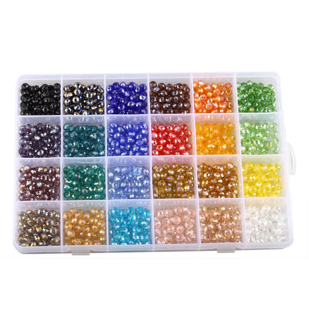 

6mm Crystal beads Glass Loose Flat Beads Accessories Combination DIY Jewelry Findings Making Supplies Wholesale