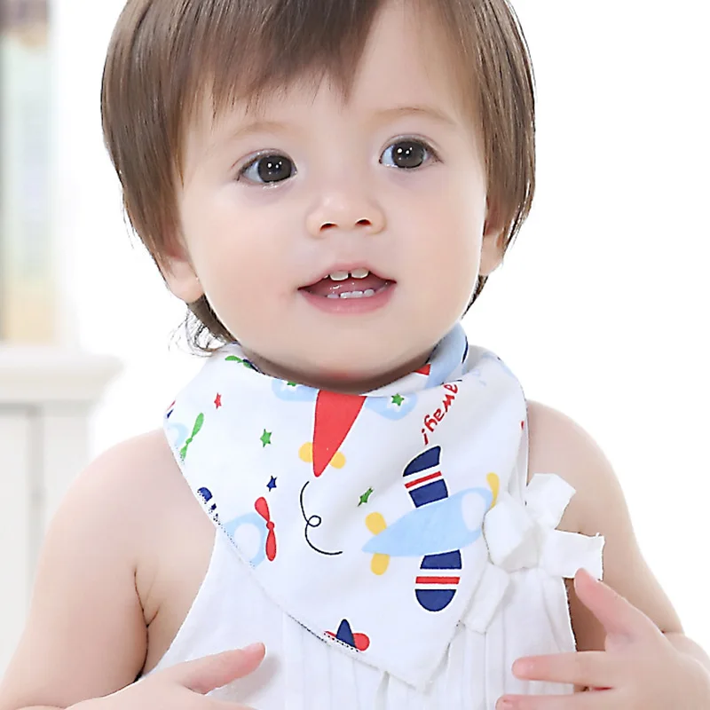 Baby Bibs 3Pcs Cotton Bandana Triangle Feeding Bib Newborn Scarf Bibs
