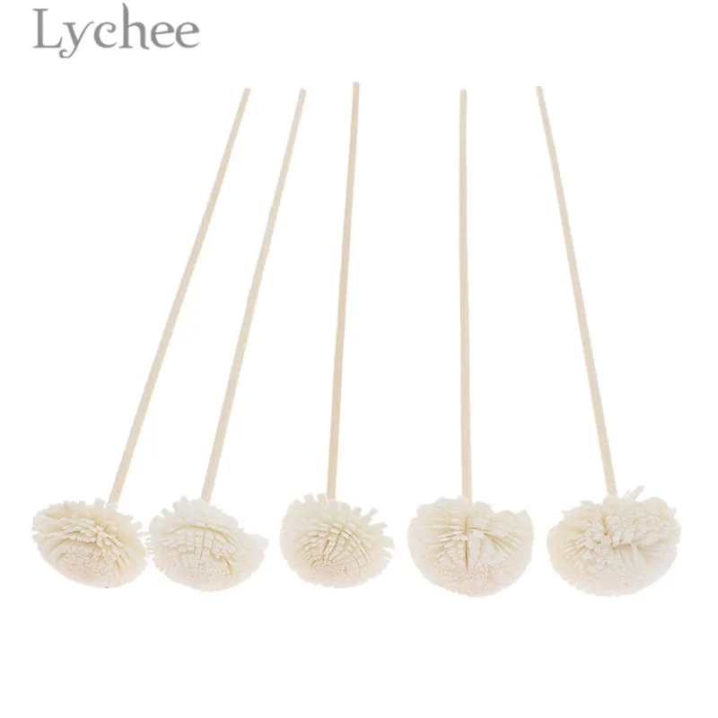 Lychee 5 шт. ромашка цветок из ротанга тростник ароматизатор диффузор не-огонь Замена заправка палочки для дома гостиная ароматические благовония