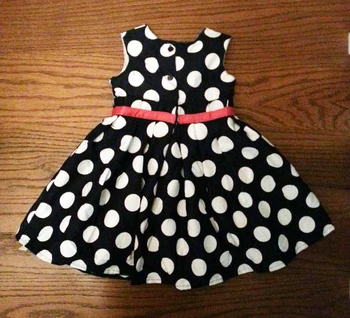 

New Summer Brand Girls Dress Polka Dot Print 100% Cotton Kids Casual Dress Princess Sleeveless Children Dress for New Year