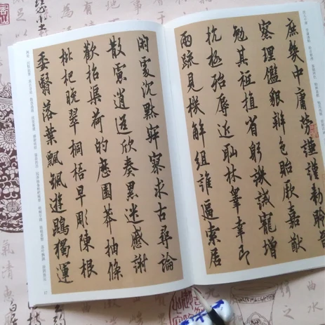 Тетрадь для каллиграфии Ouyang Xun qiamiwen кисть Xingshu|copybook|brush flowerbrush wall |