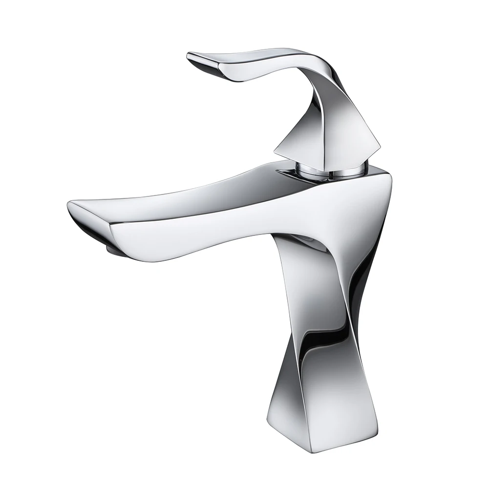 

Chrome Unqiue Patent Basin Faucet Single Handle Single Holes Hot and Cold Kitchen Faucet Mixer Solid Brass Water Tap Co8723