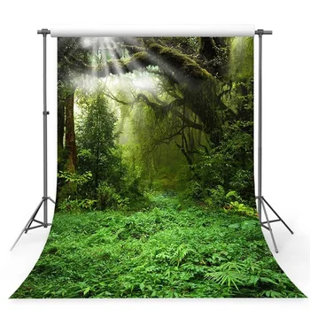 

Vinyl Photography Backdrop Original Forest Natural Children Background Green Floral Photocall G-476