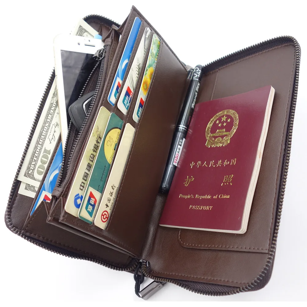 Men Passport Wallet +Passport Holder +Business Card Holder +Leather ...