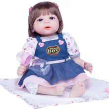 Princess Anna 22 inch 55cm Lovely doll silicone babies reborn dolls realistic lifelike toys birthday gift npk 40cm new reborn babies lovely premie bebe doll realistic cute doll playing toys for kids birthday christmas gift
