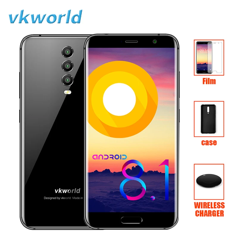 Vkworld K1 4G Смартфон Android 8,1 21MP 3 сзади Камера мобильного телефона Octa Core 4G + 64 ГБ Беспроводной Quick Charge 4040 mAh сотовые телефоны