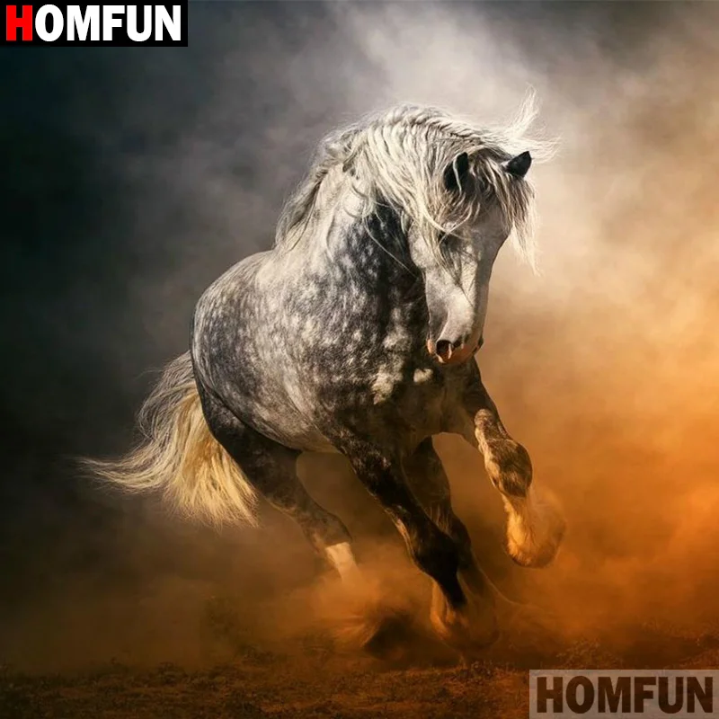 Алмазная живопись HOMFUN A17526 Лошадь картина с полными квадратными/круглыми