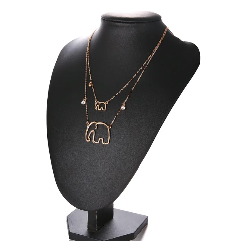 Multilayer-Collier-Femme-cadena-De-oro-Origami-elefante-colgante-Collares-para-las-mujeres-Collares-Largos-De (3)