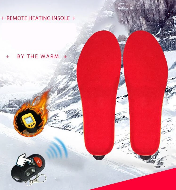 

[Promotion] Winter Warm Electric Heated Insoles with Remote Control 1800mAh Battery Heating Shoe Insoles Pads For Skiing/Camping