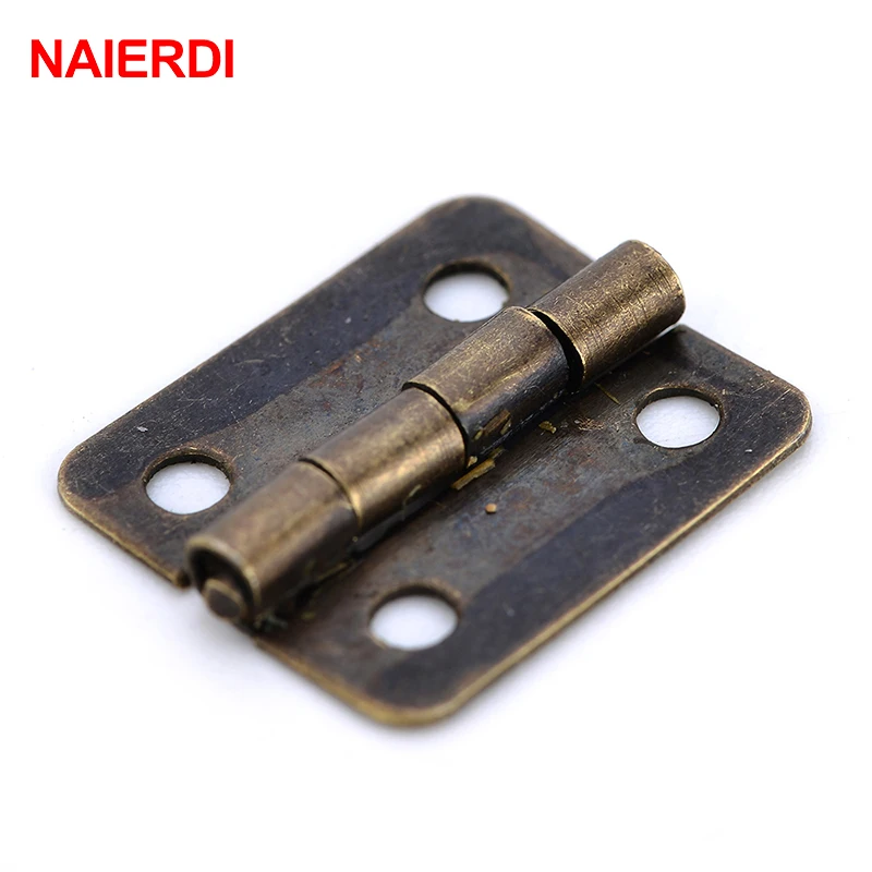 Furniture Hardware 5Pcs Antique Bronze Jewelry Wooden Box Case Hasp Latch +10Pcs Cabinet Hinges Iron Door Hinge Vintage Hardware Furniture