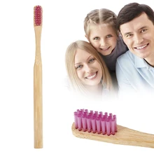Y& W& F 1 шт. для взрослых, Бамбуковая, Экологичная, мягкая щетина, зубная щетка для путешествий, зубная розовая, фиолетовая, зубная щетка, зубная щетка es