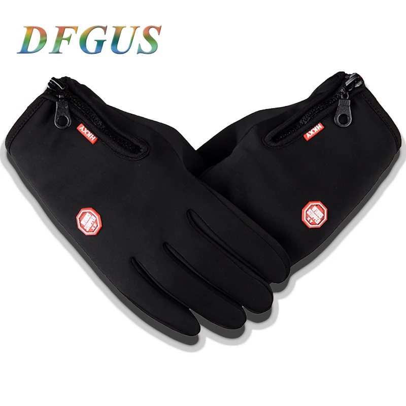 

Men's winter gloves Classic Black Leather Gloves Outdoor Sport Gym Mittens Touch Screen Gloves Military Female Winter Guantes