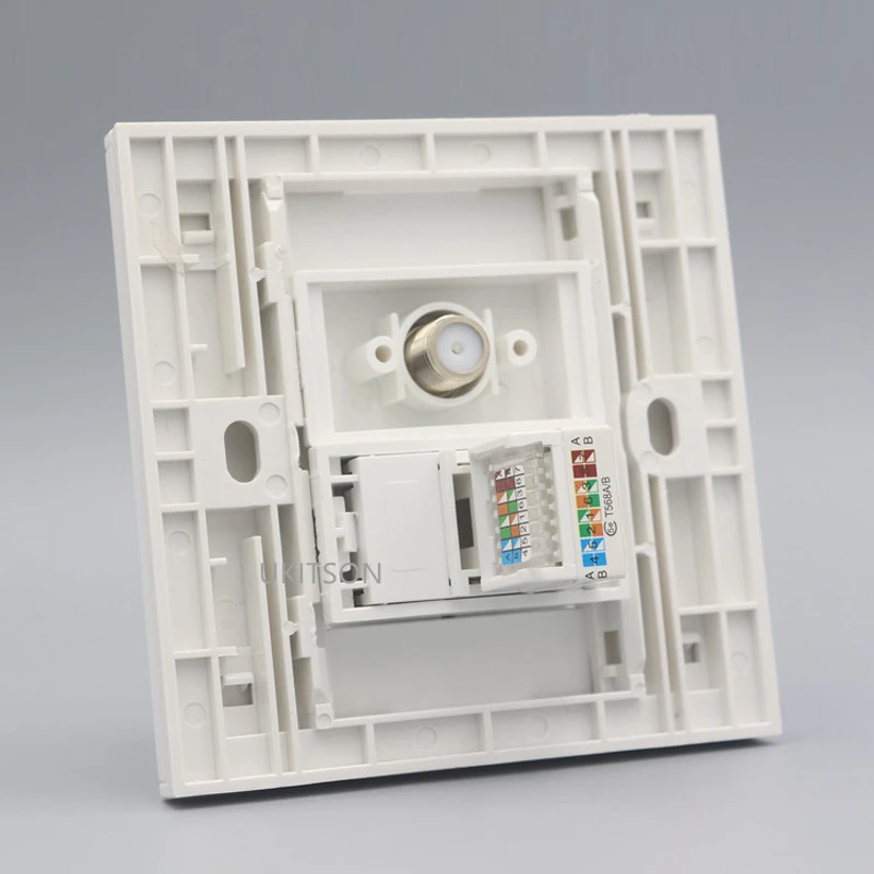 F Head Digital TV + CAT5E RJ45 LAN панель для Интернета|Удлинители электрические| |